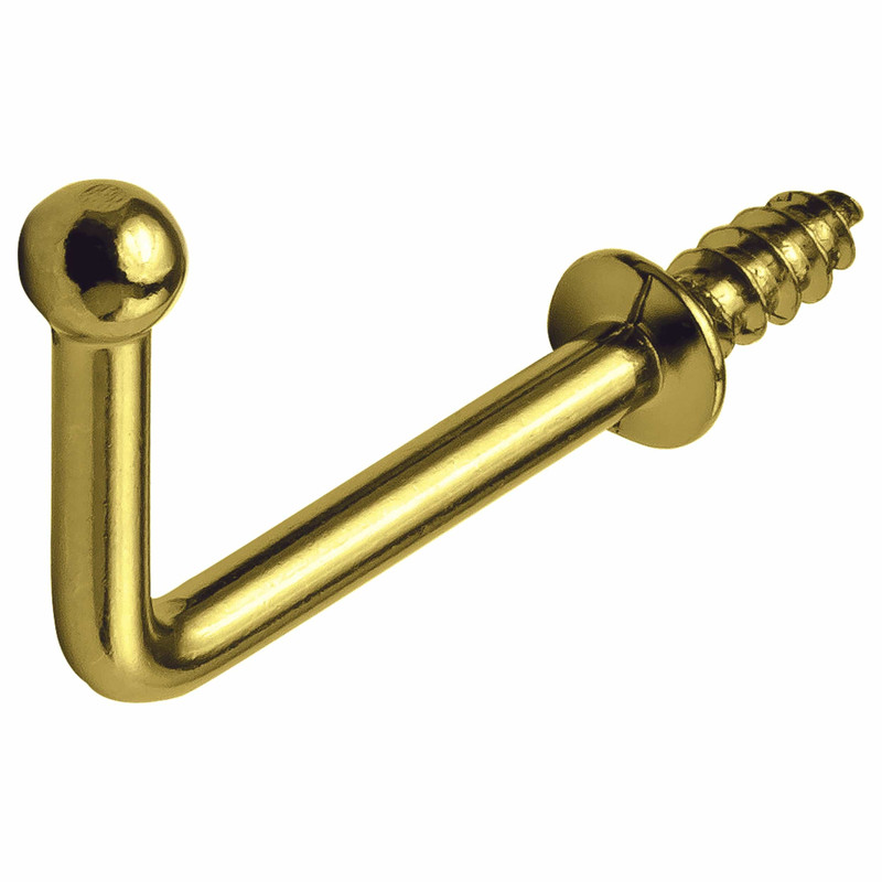 Ball Point Hook Brass Plated 38 mm